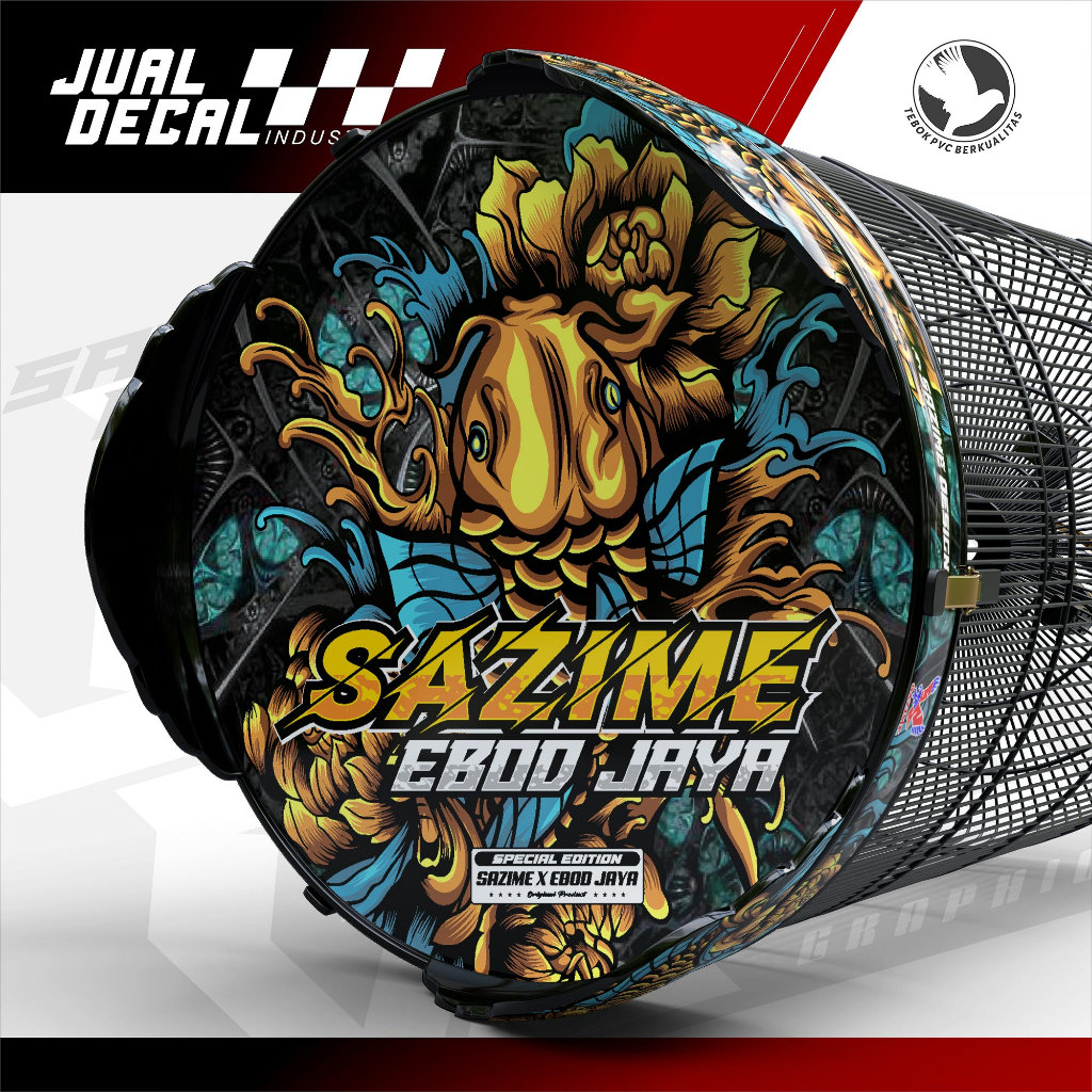 Stiker Sangkar Murai SAZIME Ebod Jaya KOI Decal Tebok Anis Variasi
