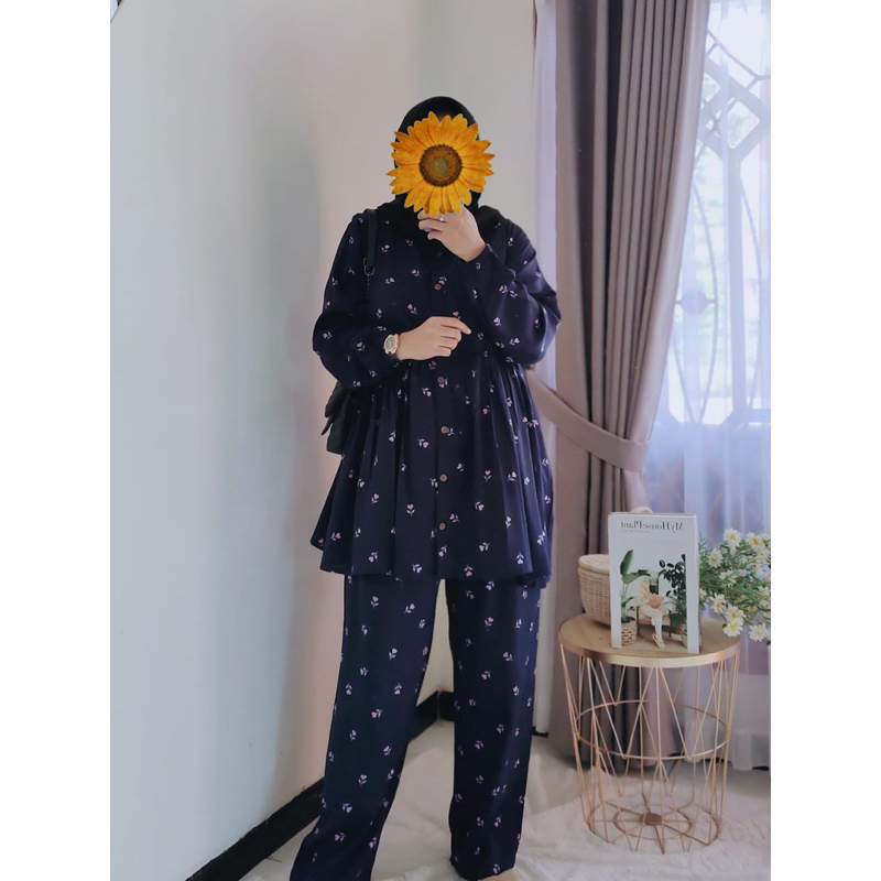 KHALISA SET MOELA/Daily wear premium/set celana panjang lengan panjang