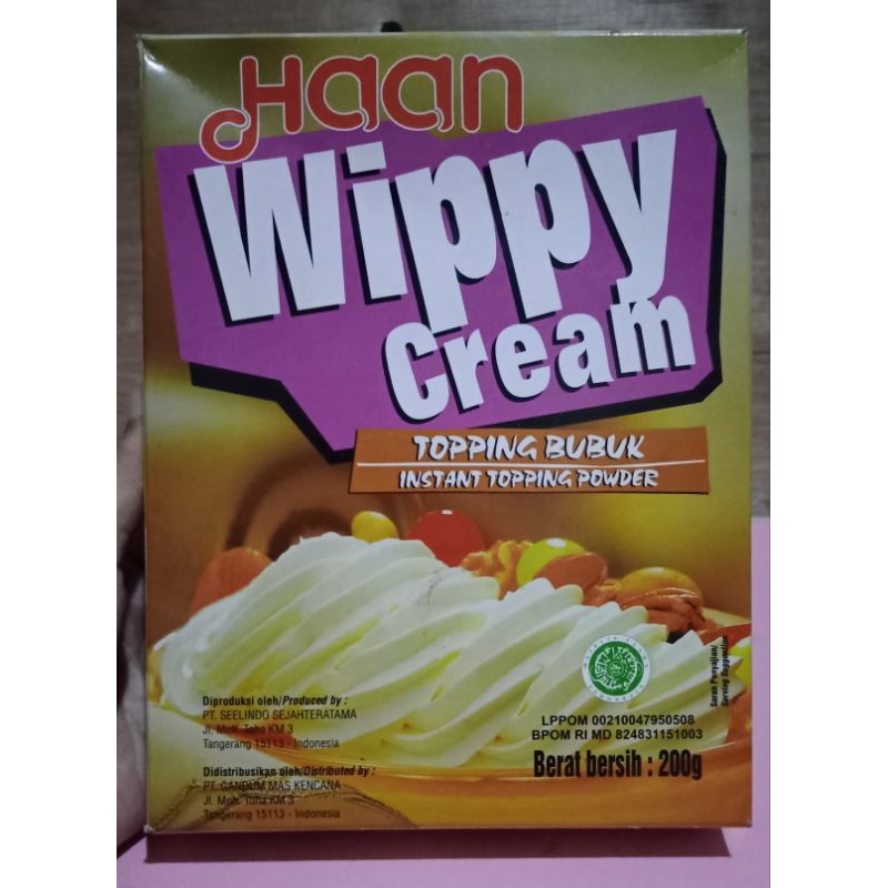 

HAAN WIPPY CREAM POWDER 200gram