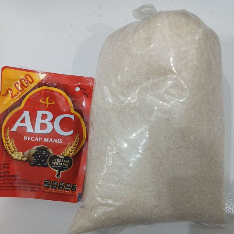 

kecap ABC 75g + gula bungkus