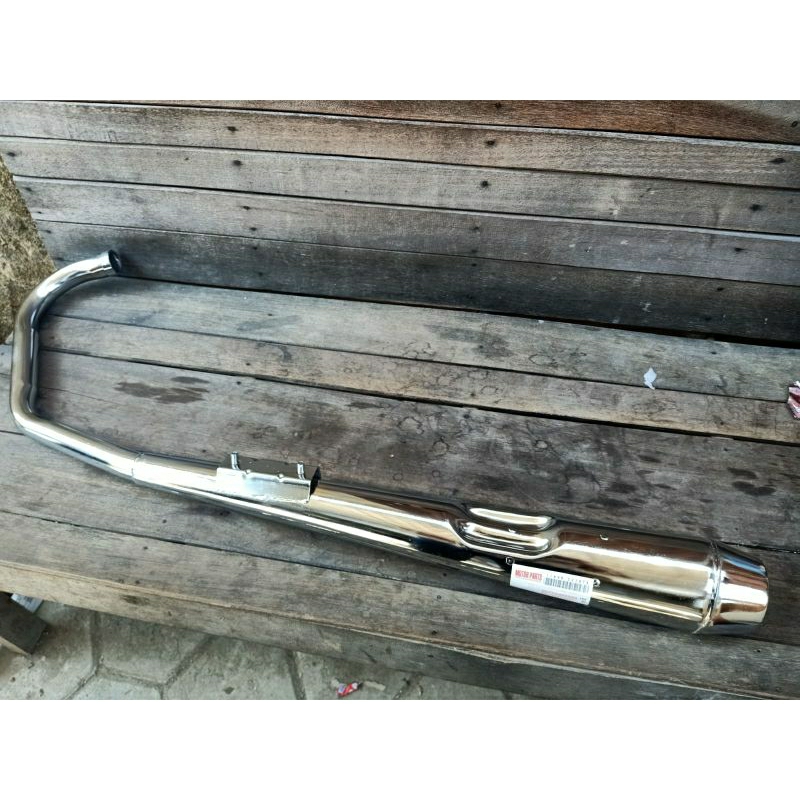 knalpot kenalpot Honda GL 100 krom ntd