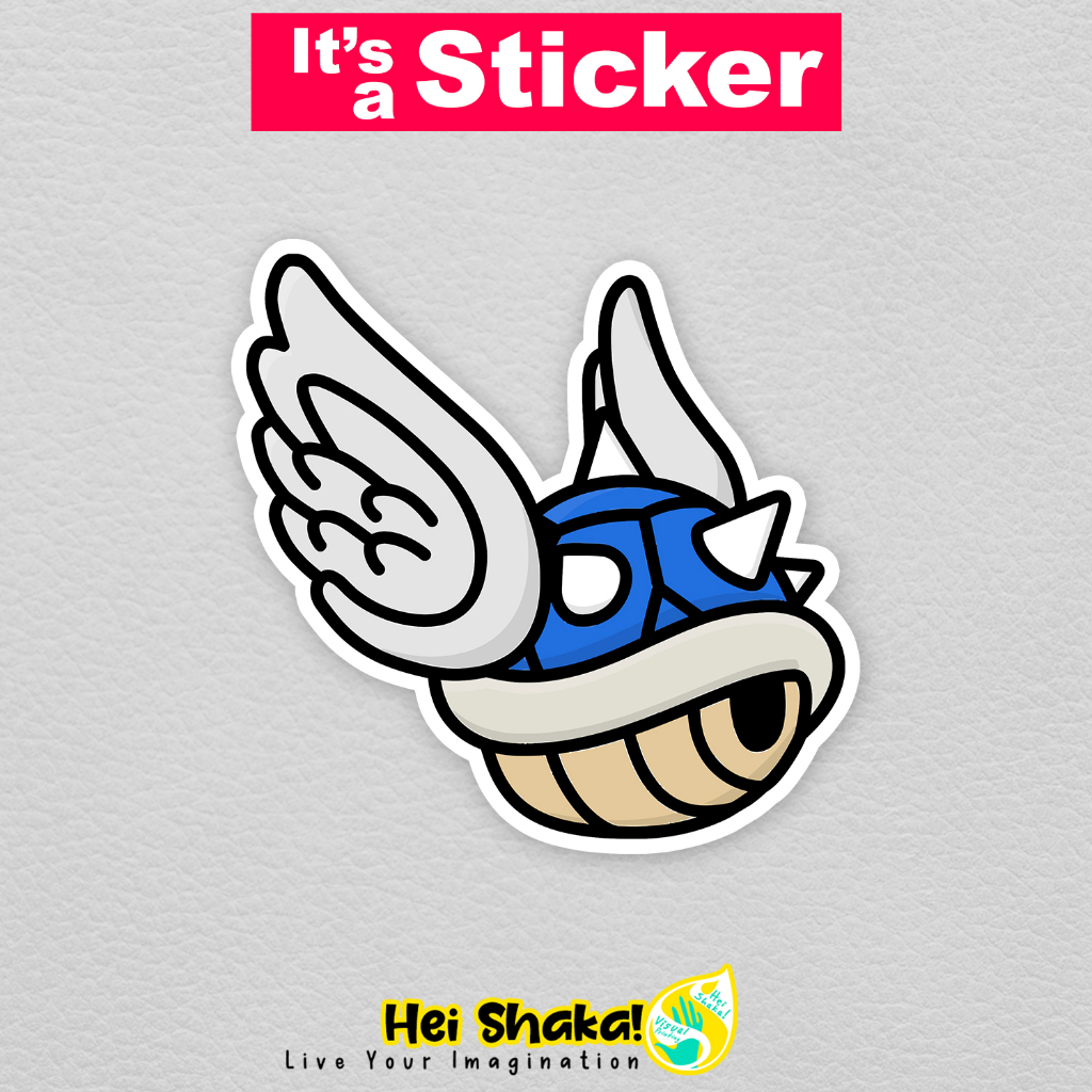 

Heishaka Stiker Blue Shell Super Mario Kart Sticker Gaming Game Vinyl Anti Air