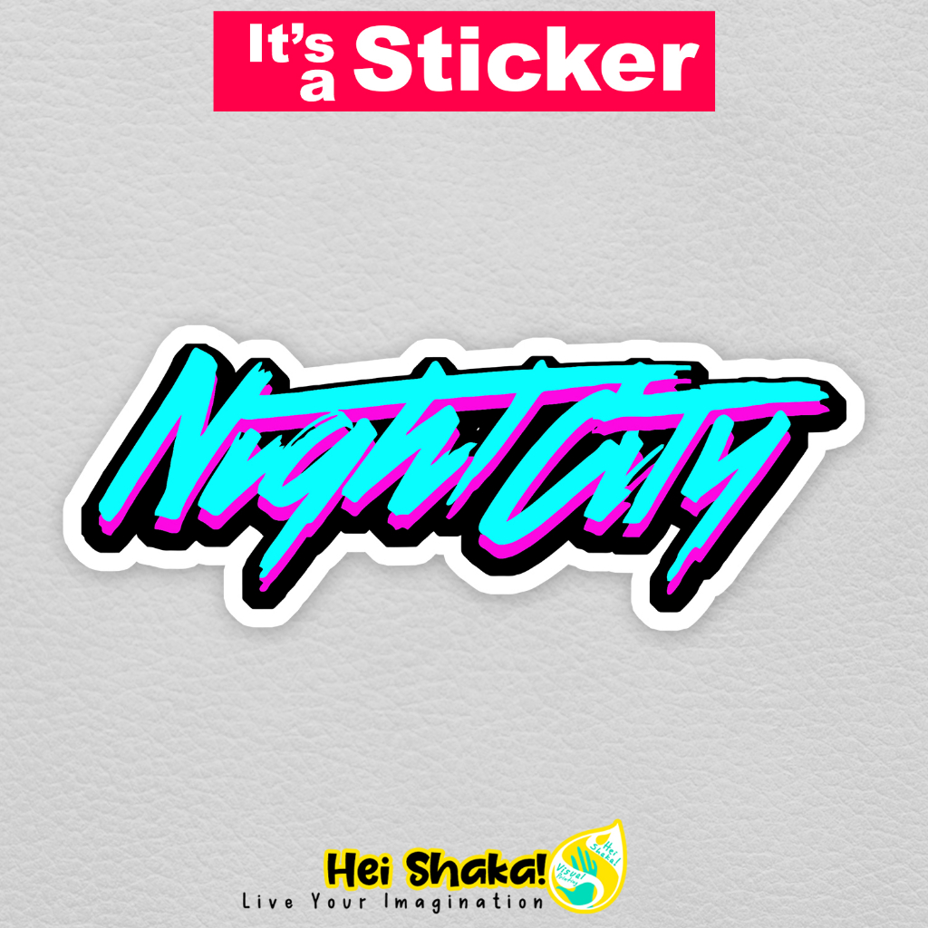 

Heishaka Stiker NightCity Cyberpunk 2077 Sticker Game Vinyl Anti Air