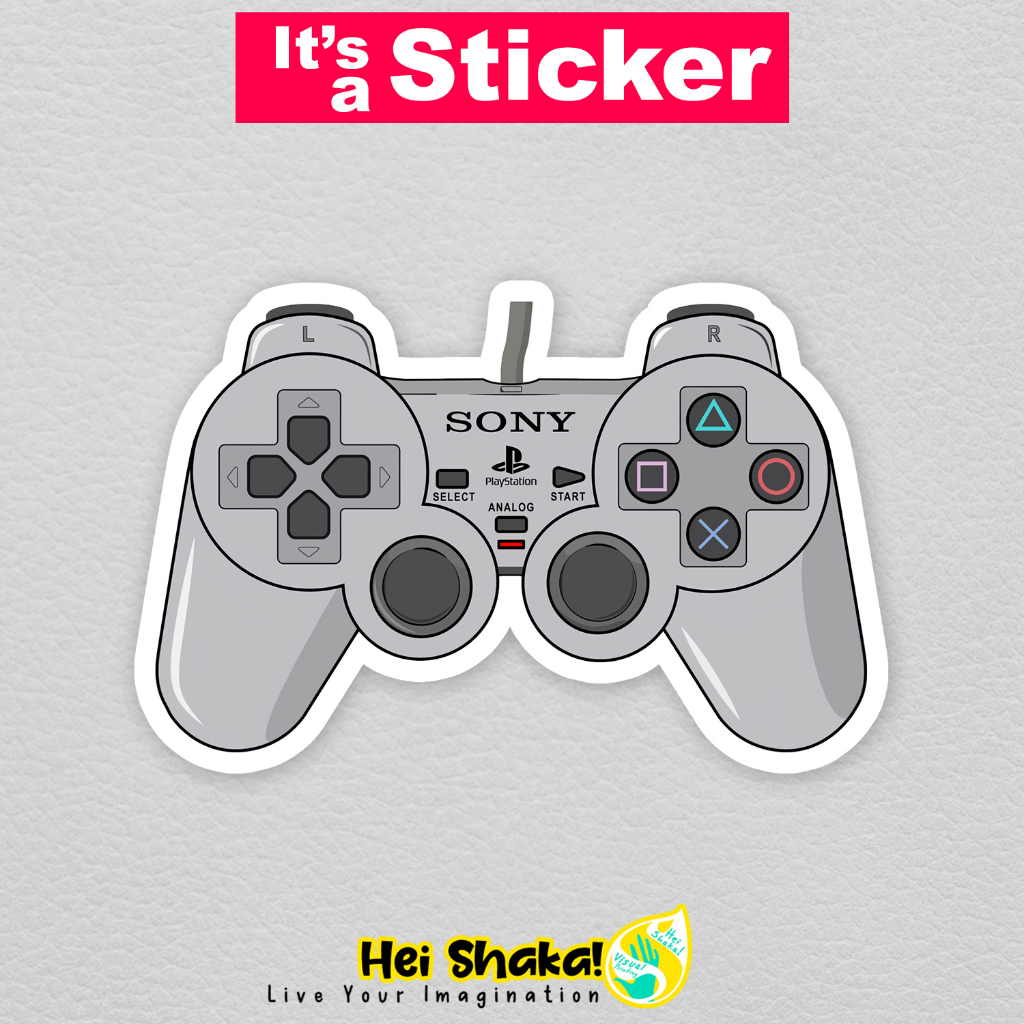 

Heishaka Stiker Playstation PS1 Dualshock Sticker Retro Gaming Vinyl Anti Air