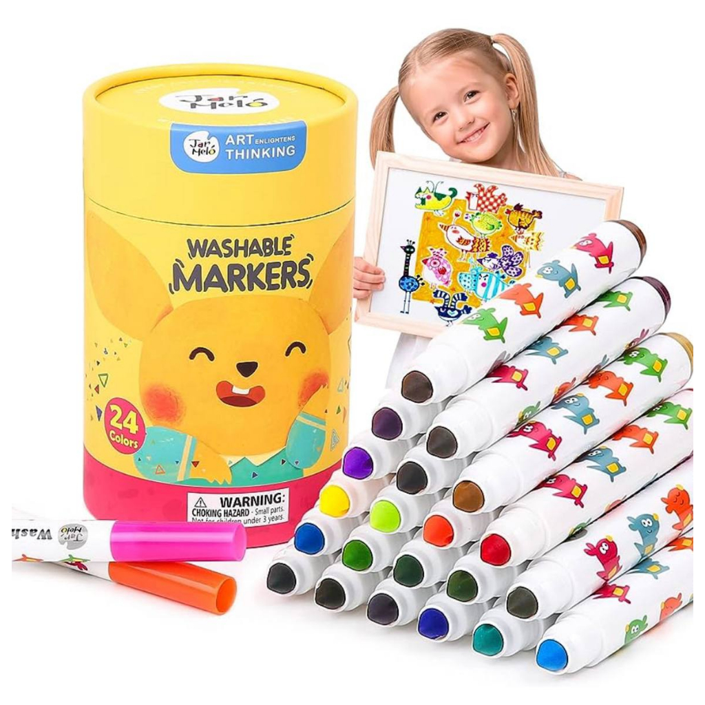 

Jar Melo Spidol Washable Markers 24 Colors