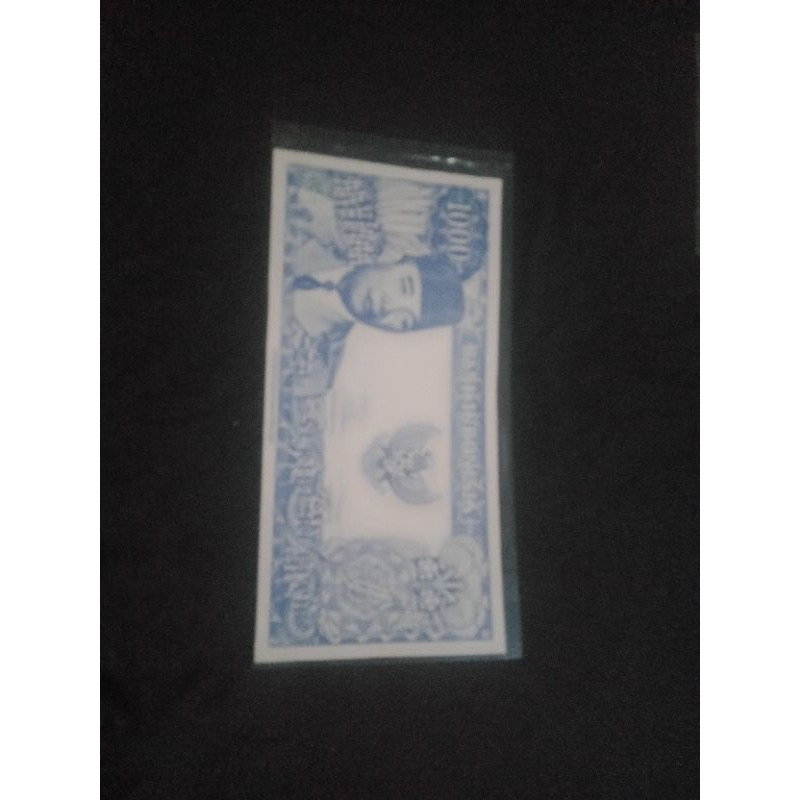 Hobby Koleksi Uang Kuno Soekarno Melengkung Biru Badak