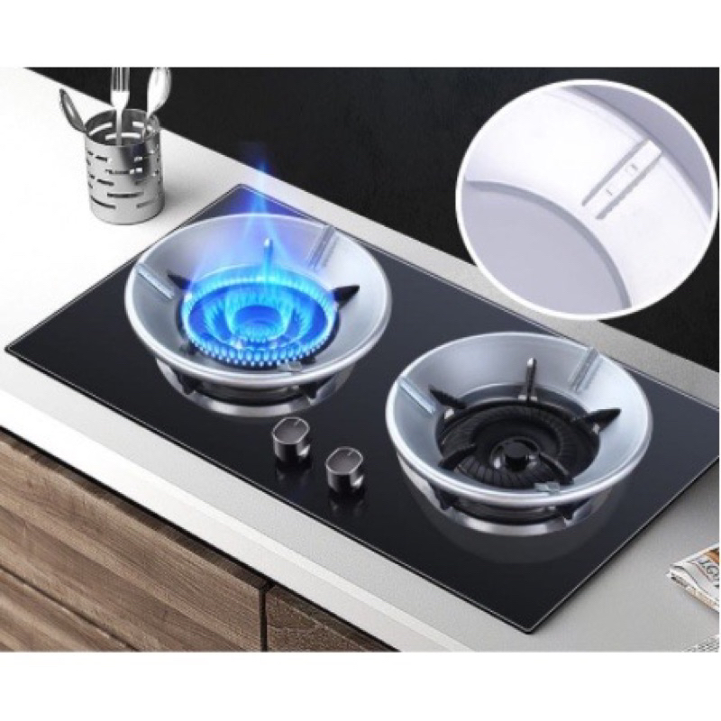 Tatakan Kompor Gas Alas Penghemat Gas Cepat Panas Besi Tahan Karat Penutup Kompor