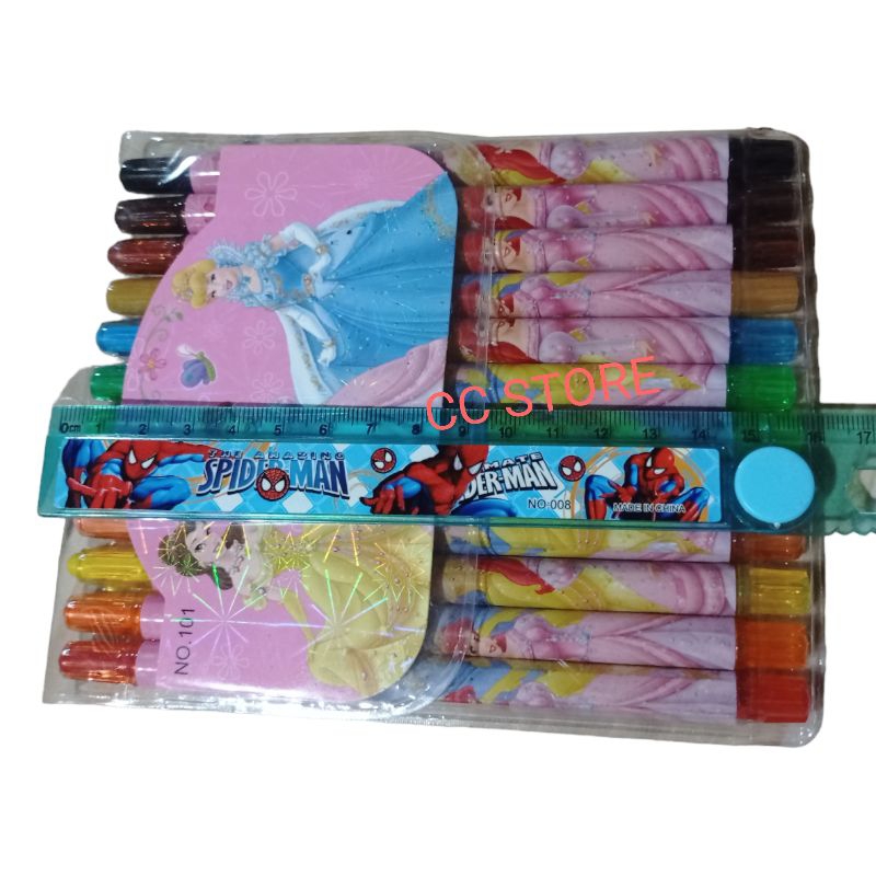 

Crayon Putar Panjang Karakter 12 Warna