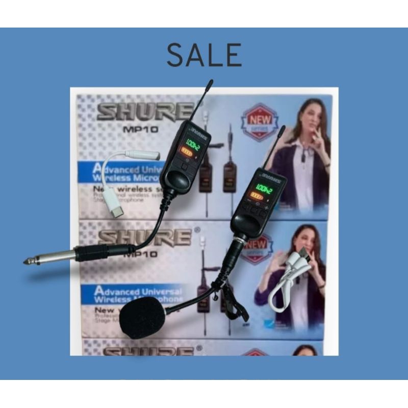 PROMO MURAH MIC JEPIT SHURE MP-10/ MIC KANCING WIRELESS
