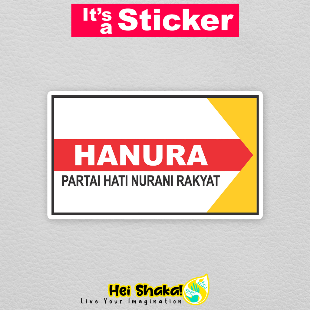 

Heishaka Stiker Partai Hati Nurani Rakyat HANURA Sticker Parpol Politik Vinyl Anti Air