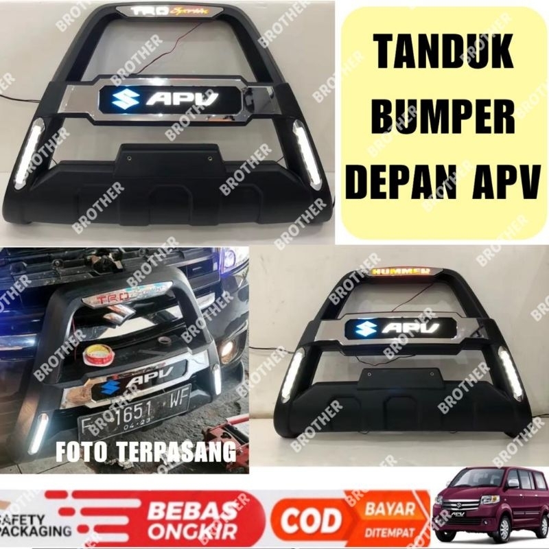 Tanduk Bumper Depan Suzuki Apv / Arena Hummer Lampu - LED