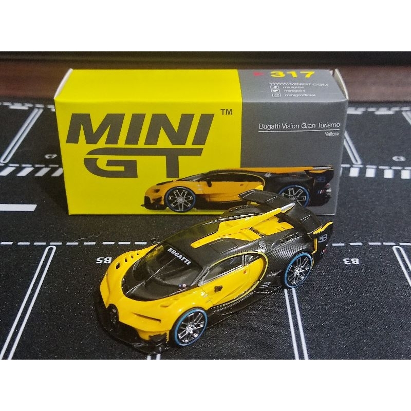 Mini GT MiniGT 317 Bugatti Vision Grand Turismo Yellow