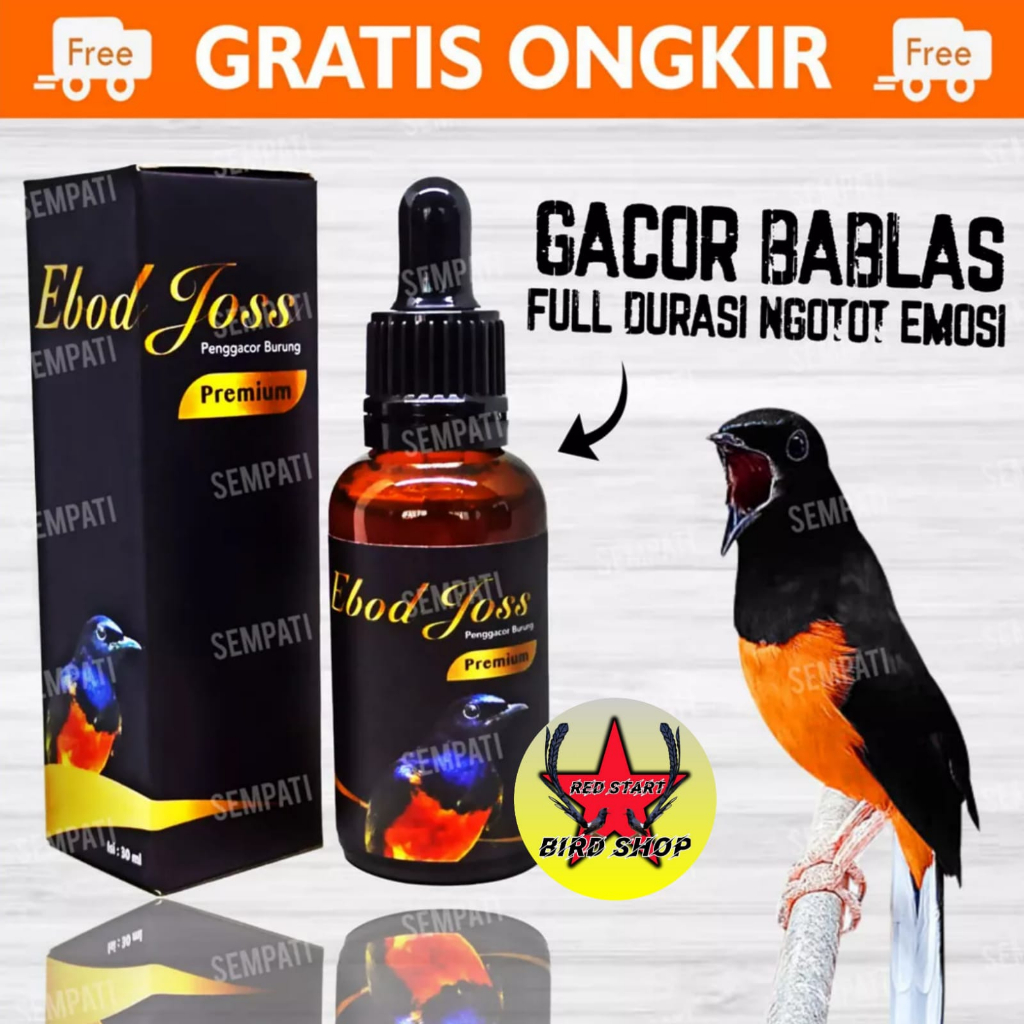 Vitamin Penggacor Burung Ebod Joss Premium Suplemen Obat Burung Juara Doping Stamina Nafas Panjang Burung Murai Kacer Kenari