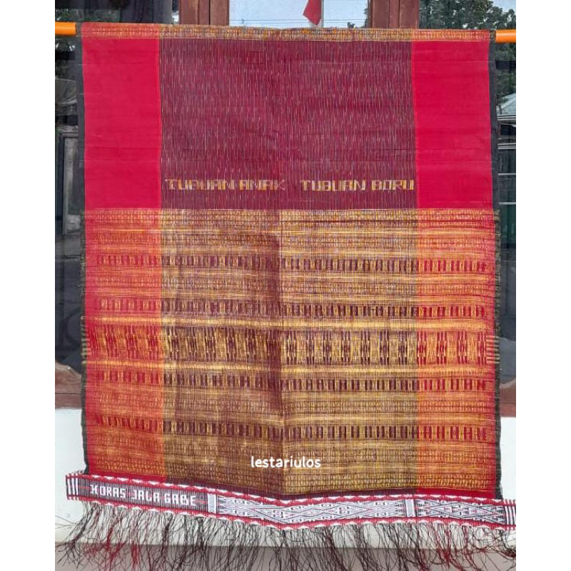 Ulos Sirara Ragi Hotang Ulos Hela asli tenun tangan manual