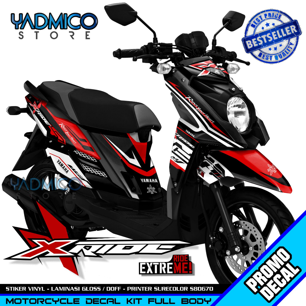 Decal X Ride 115 - Stiker Motor X Ride 115 Full Body - Dekal Hologram X Ride 115 Full Body - Stripin