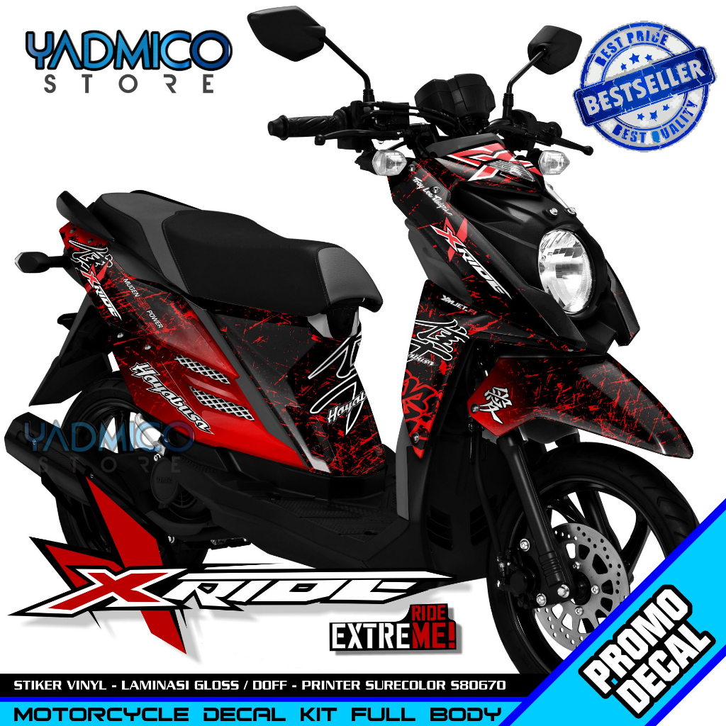 Decal X Ride 115 - Stiker Motor X Ride 115 Full Body - Dekal Hologram X Ride 115 Full Body - Stripin
