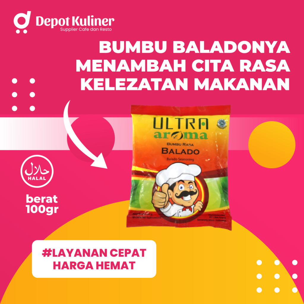 

Bumbu Balado Ultra Aroma 100 Gr Balado Seasoning