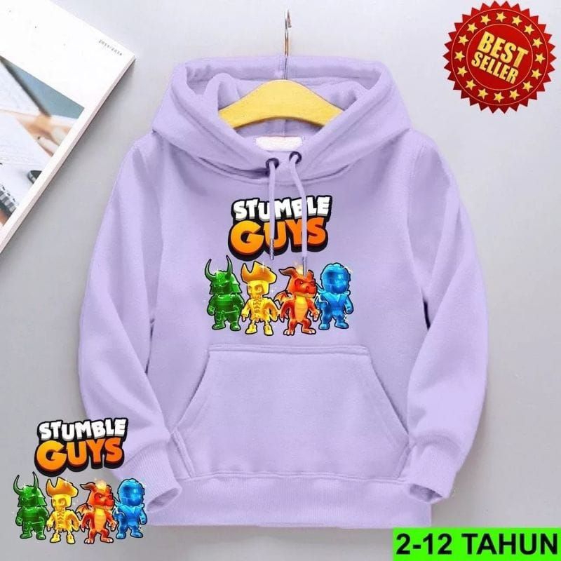 Hoodie jaket anak laki-laki game stumble guys usia 4 - 12 tahun | sweater anak