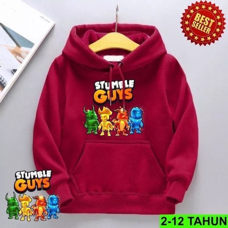 Hoodie jaket anak laki-laki game stumble guys usia 4 - 12 tahun | sweater anak