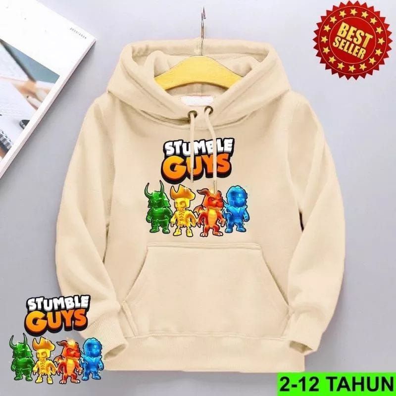 Hoodie jaket anak laki-laki game stumble guys usia 4 - 12 tahun | sweater anak