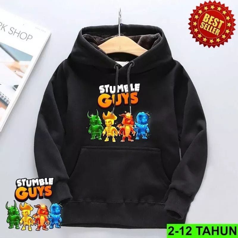 Hoodie jaket anak laki-laki game stumble guys usia 4 - 12 tahun | sweater anak