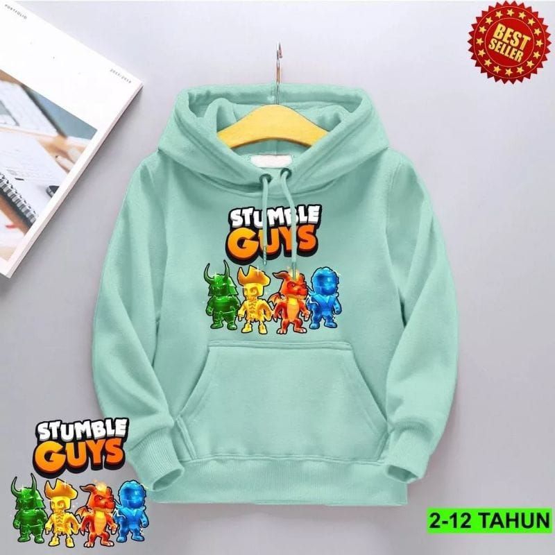 Hoodie jaket anak laki-laki game stumble guys usia 4 - 12 tahun | sweater anak