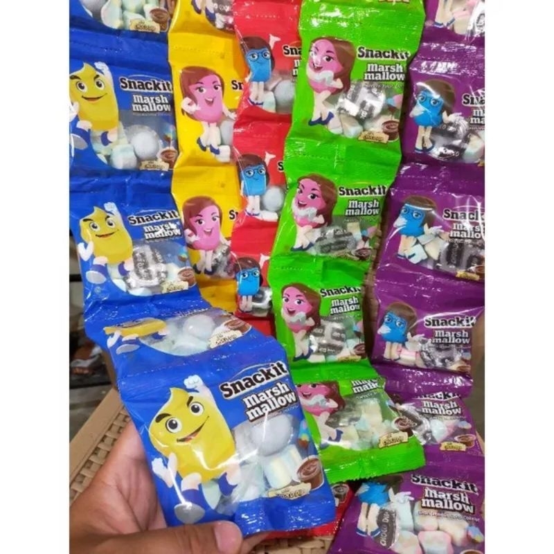 

SNACKIT Permen Marshmallow 1 Pak / Renceng isi 10 Sachet