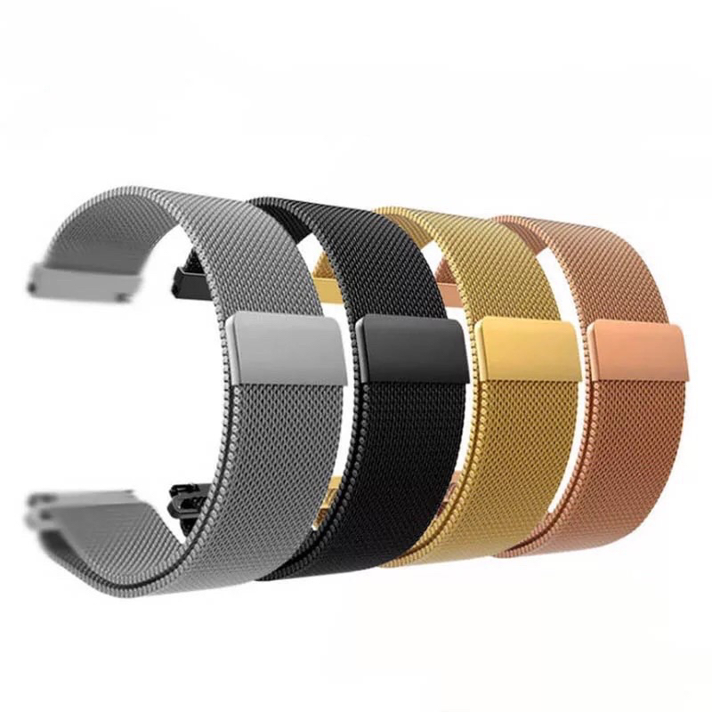 JRA Strap 20mm Rantai Pasir Amazfut GTS 4 Mini - Tali Jam Tangan Milanese Magnet