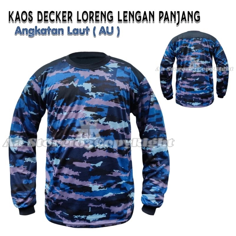 Kaos Loreng AURI Lengan Panjang - Kaos Loreng Army
