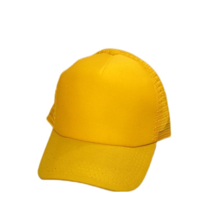 topi jaring polos kuning