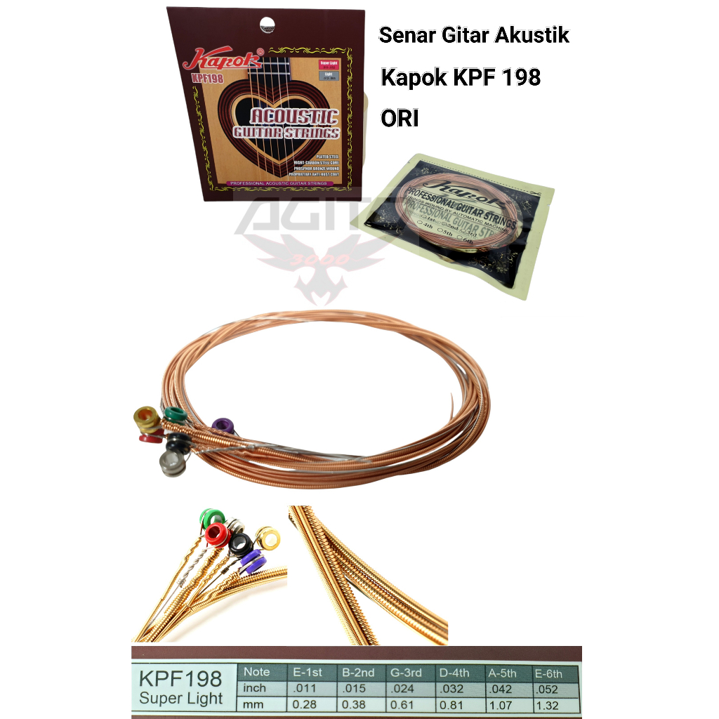 Senar Gitar Akustik Kapok KPF 198 Super Light ORI