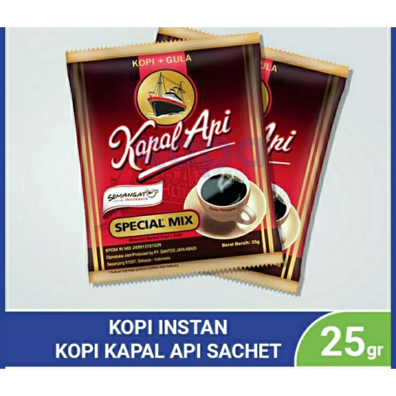 

KOPI KAPAL API SPESIAL MIX 1 RENCENG ( 10 sachet )