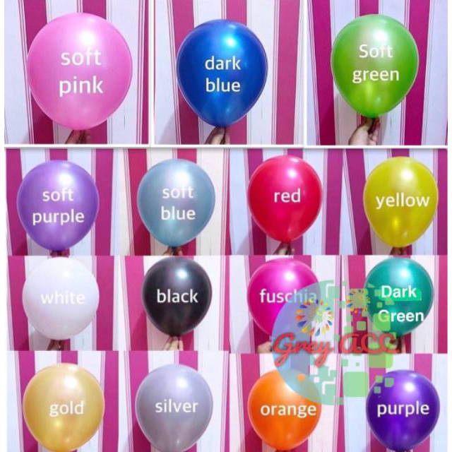 Balon Latex Metalik isi 50 Pcs / Balon Metalik / Balon Latex / Metalik