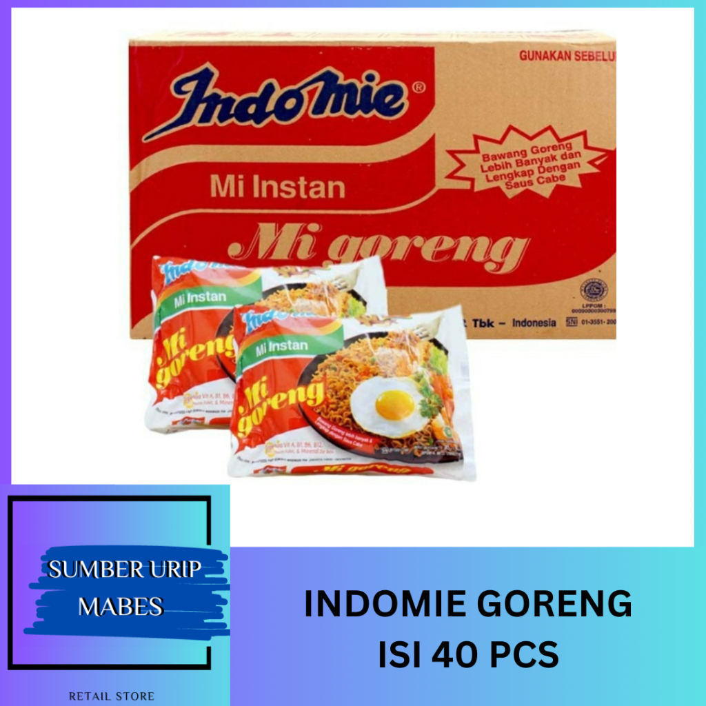

INDOMIE MIE INSTANT GORENG RASA GORENG SPECIAL 78 GR | 40 PCS | PER DUS |