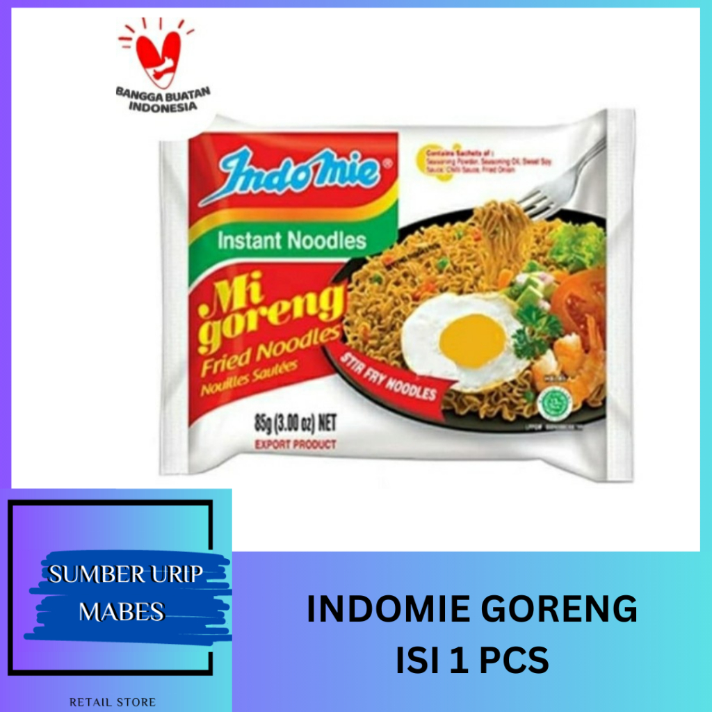 

INDOMIE MIE INSTANT GORENG | 78 GR | PER PCS | GORENG SPECIAL