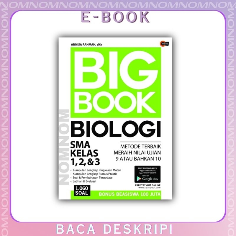 

BIG BOOK BIOLOGI SMA KELAS 1, 2, DAN 3