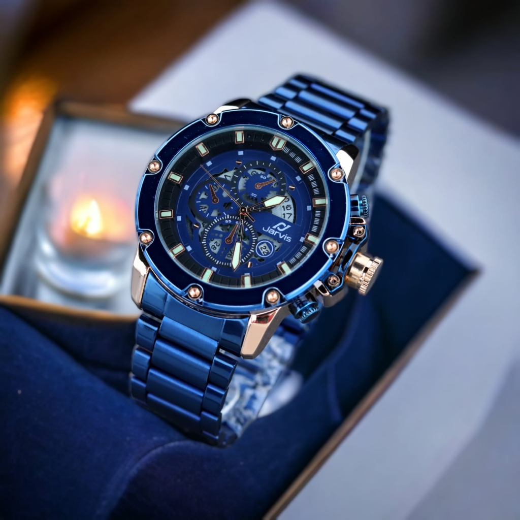 Grosiran Jam Tangan Pria Fashion Jarvis Tanggal Aktif GW 5102 Free Box Dan Baterai - COD