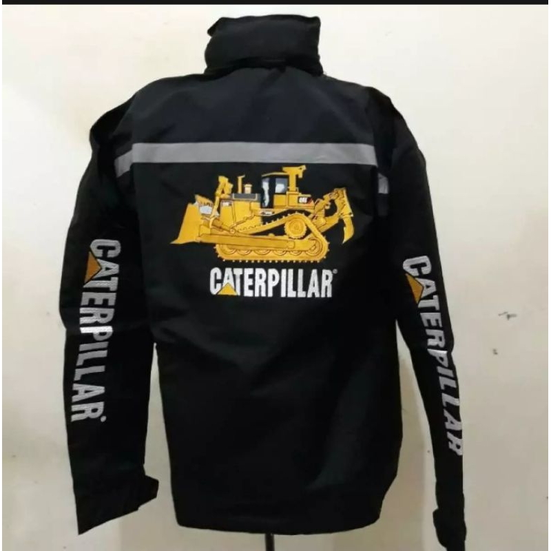 jaket parasut caterpillar dozer bordir