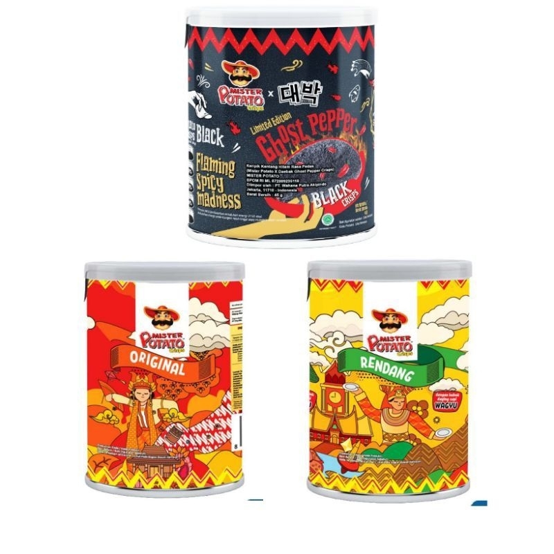 

MISTER POTATO CRIPSI ORIGINAL | RENDANG | GHOS PEPPER NETTO 35 GR