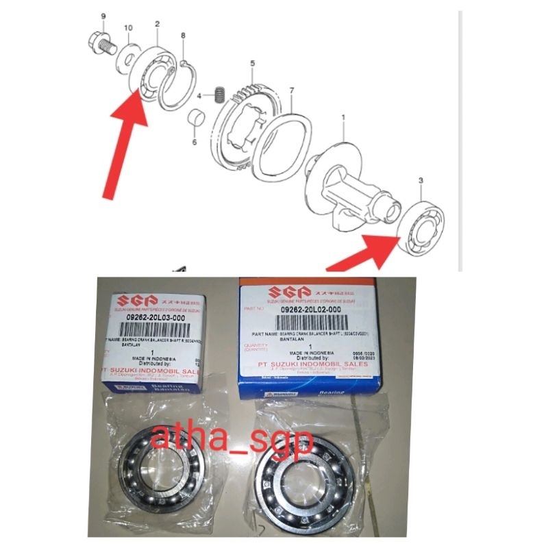 laker bearing balancer suzuki satria fu 150 karburator ori sgp