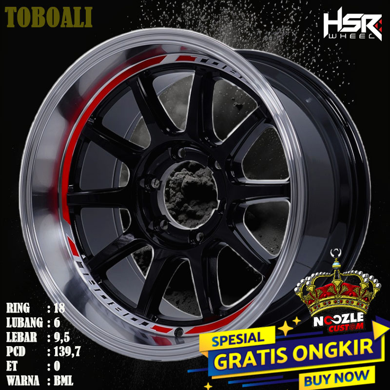 Velg Mobil Celong R18 Lebar 9,5 Rata Pelek Racing HSR Terbaru R18 Fortuner Triton