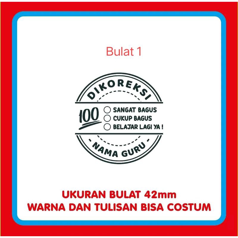 

Stempel penilaian Guru model Bulat uk. D42