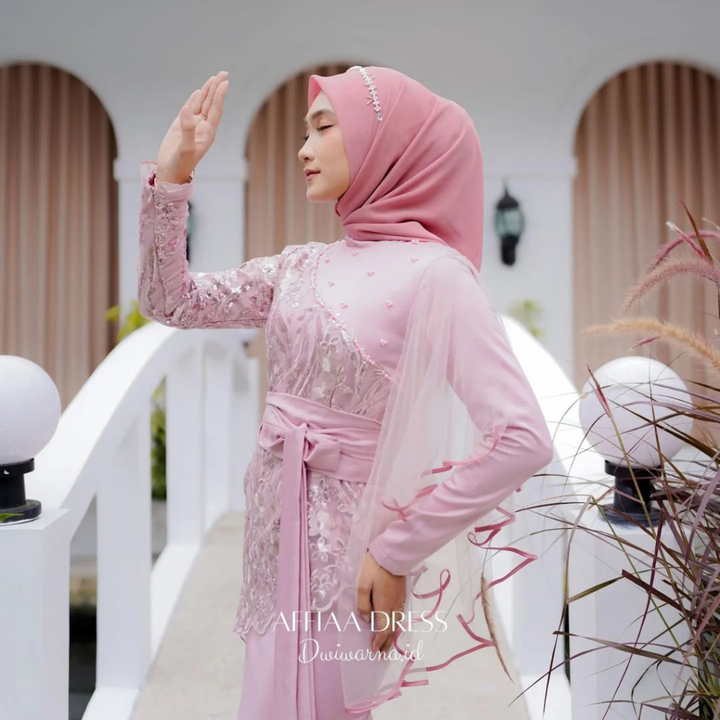 [COD BAYAR DI TEMPAT] GAMIS SAGE GREEN ADA JUMBO XXL LD 120 / AFFIA DRESS BROKAT MUTIARA BRUKAT SERO