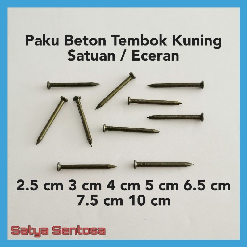 Paku Beton Kuning Daiwa Satuan 2.5cm 3cm 4cm 5cm 6.5 cm 7.5 cm 10 cm