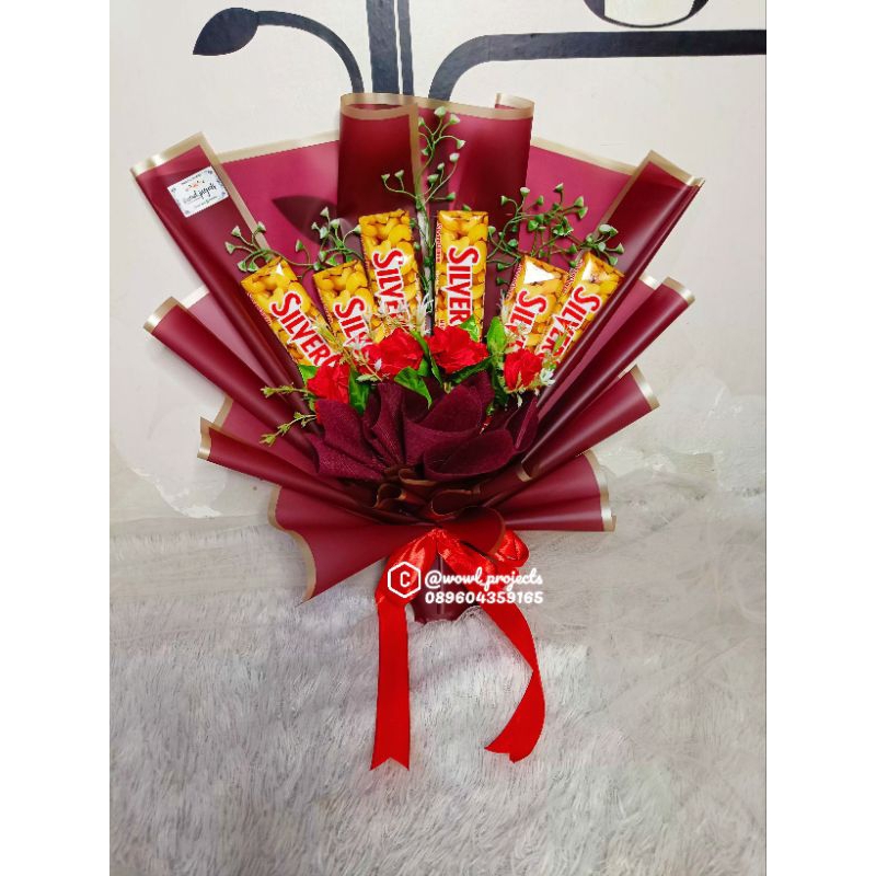 Buket Cokelat Silverqueen Besar Bouquet Chocolate Silverqueen Bucket Coklat Murah Buket Valentine Bu