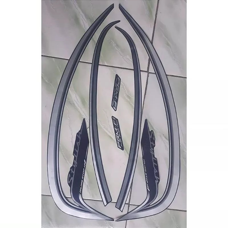 stiker striping honda scoopy stylish 2015 2016 biru tua lis body original