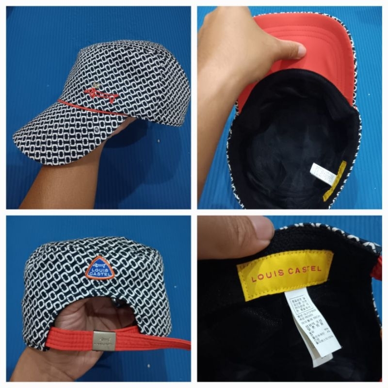 Topi louis castel setelan