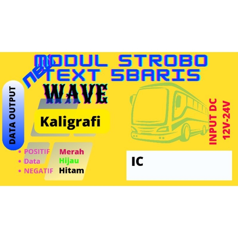 modul strobo text kaligrafi 5 baris