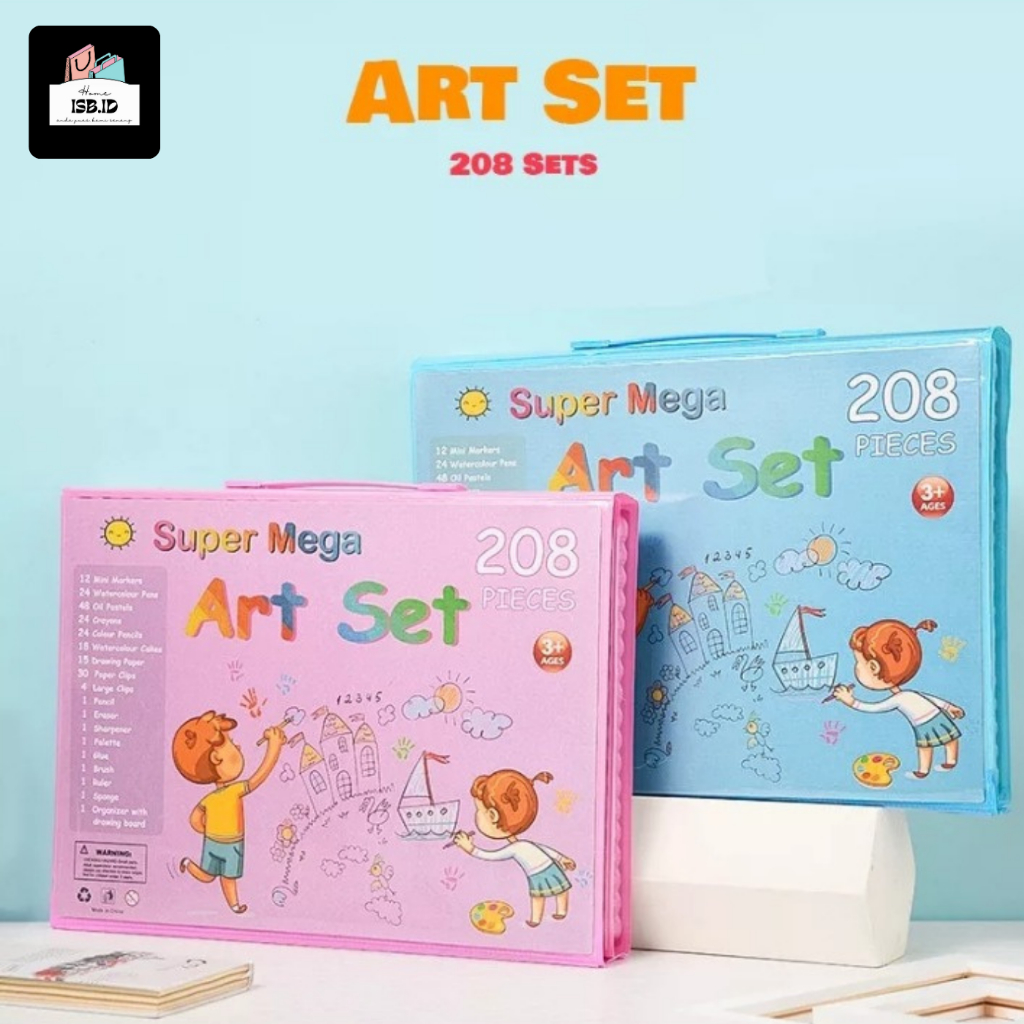 

ART SET 208/Crayon Mewarnai/Alat Gambar Anak Lengkap/Crayon Set Pensil Warna 208pcs/Alat Menggambar