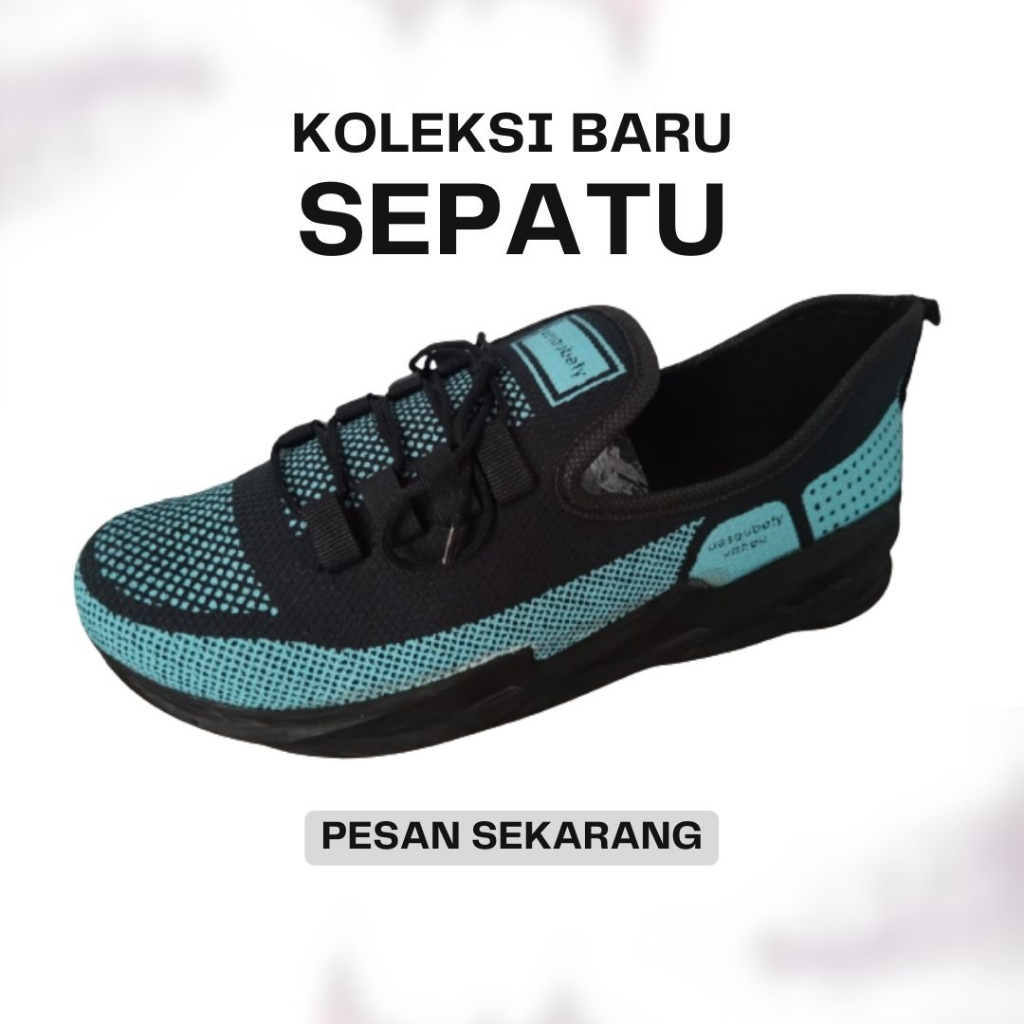 Sepatu Olahraga Pria Terbaru Warna Hitam Sepatu 2023 Sepatu Running Cowok Hitam Sepatu Lari